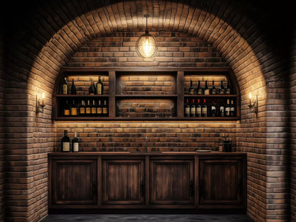Wine Bar 6’8X5’ Fleece (80 X 60 Inch) Backdrop
