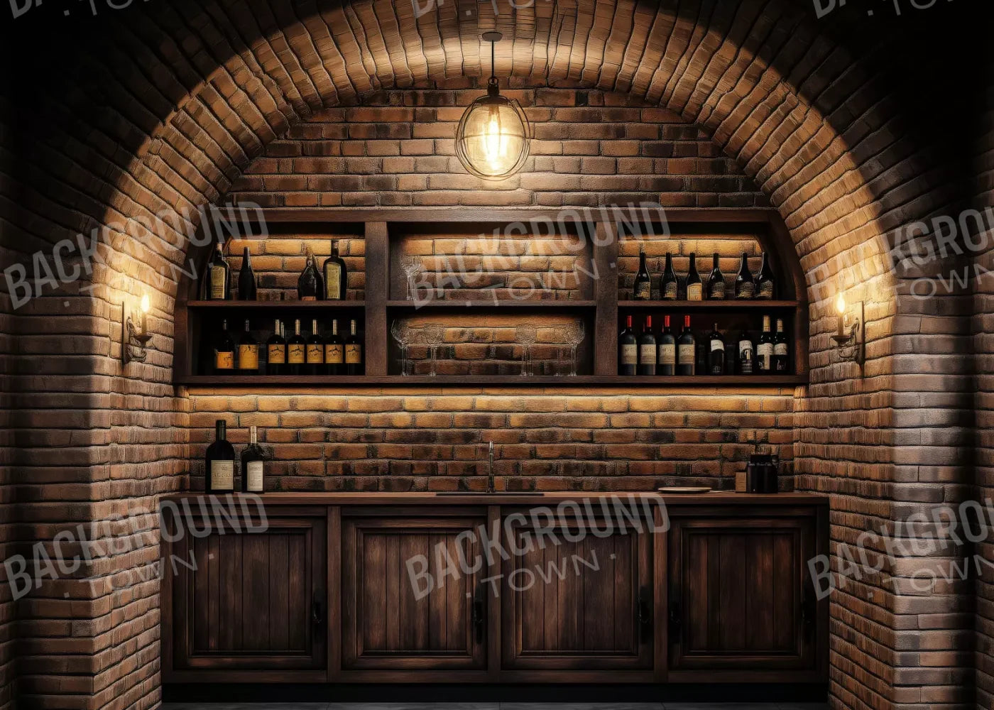 Wine Bar 7’X5’ Ultracloth (84 X 60 Inch) Backdrop