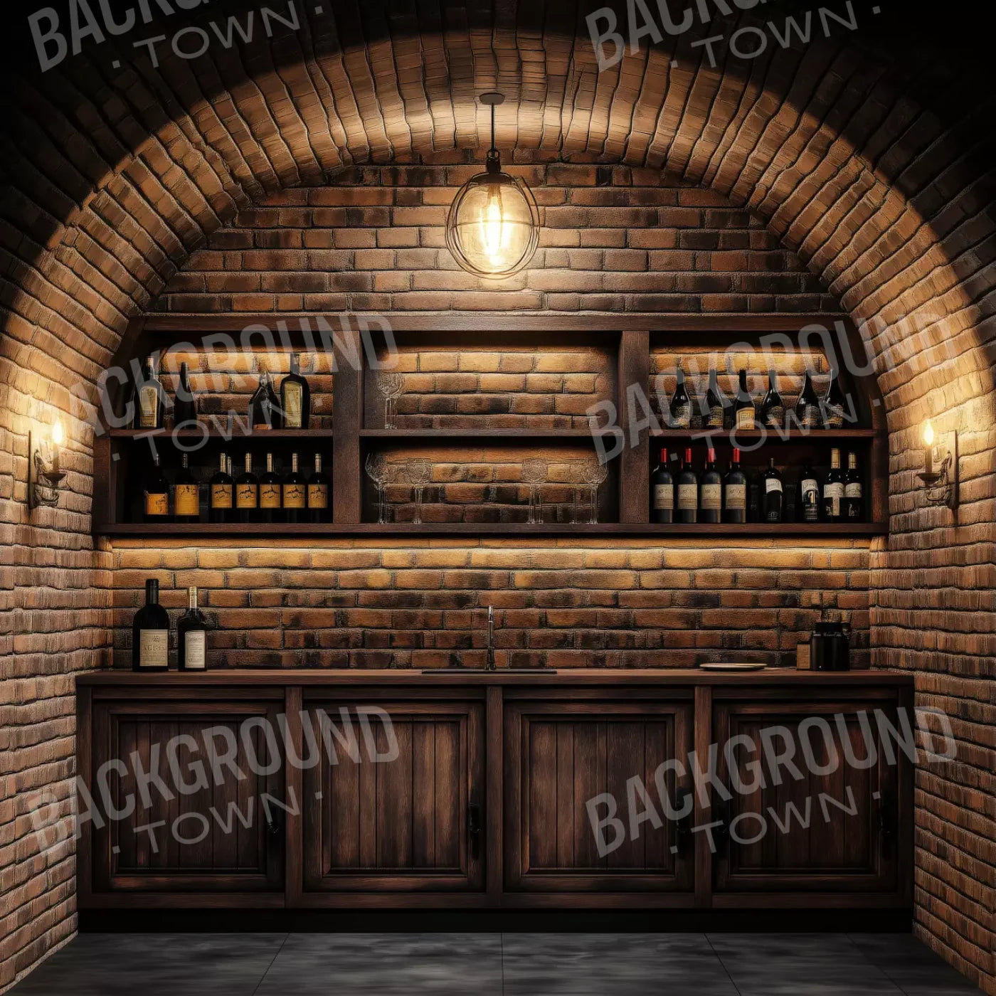 Wine Bar 8’X8’ Fleece (96 X Inch) Backdrop