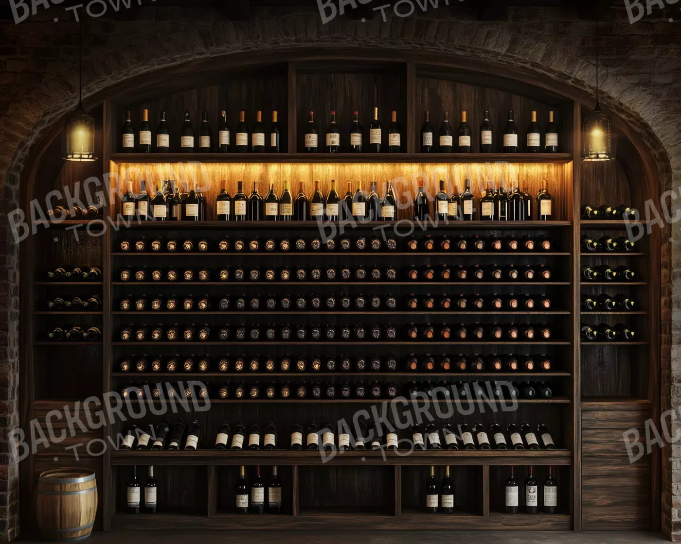 Wine Cellar 10’X8’ Fleece (120 X 96 Inch) Backdrop