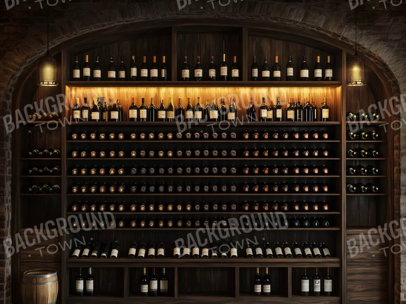 Wine Cellar 6’8X5’ Fleece (80 X 60 Inch) Backdrop