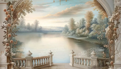 Winter Balcony Scenic 14’X8’ Ultracloth (168 X 96 Inch) Backdrop