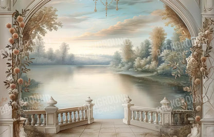 Winter Balcony Scenic 14’X9’ Ultracloth (168 X 108 Inch) Backdrop