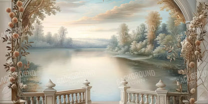 Winter Balcony Scenic 20’X10’ Ultracloth (240 X 120 Inch) Backdrop