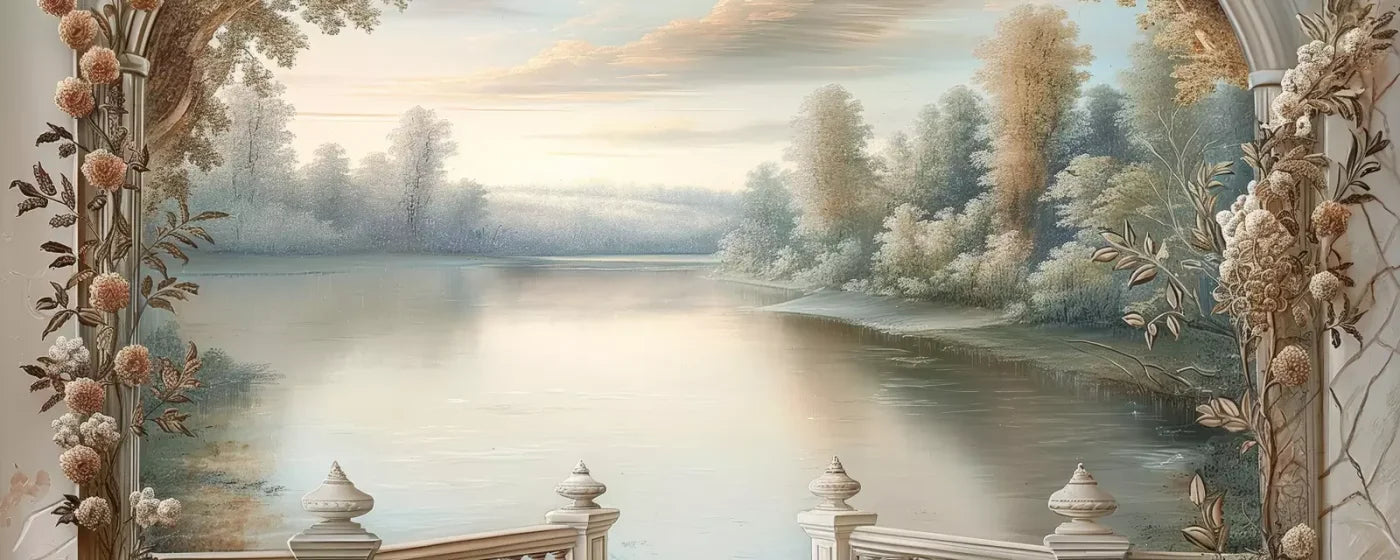 Winter Balcony Scenic 20’X8’ Ultracloth (240 X 96 Inch) Backdrop