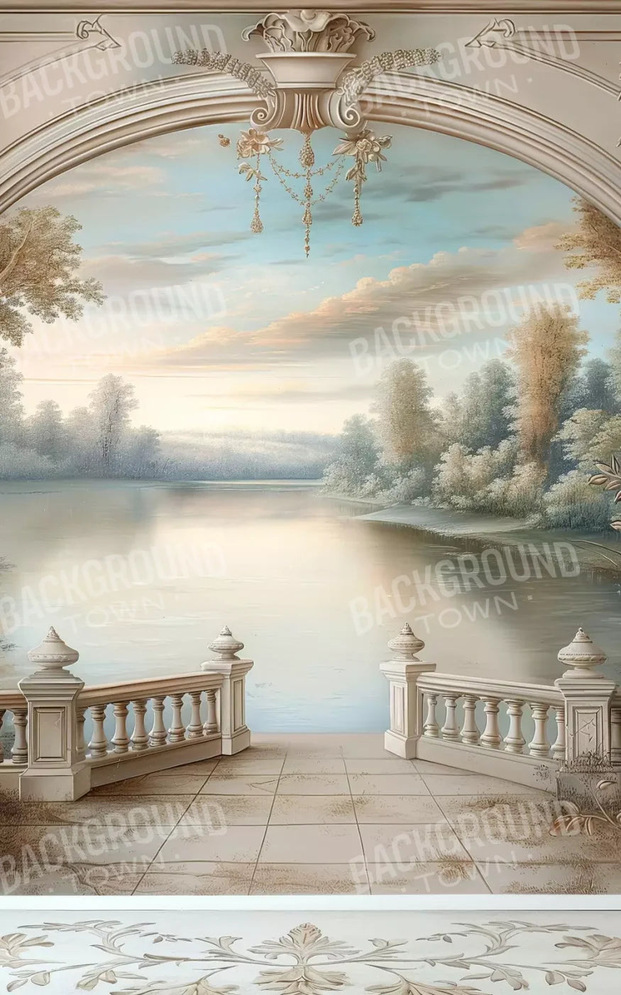 Winter Balcony Scenic 5’X8’ Ultracloth (60 X 96 Inch) Backdrop