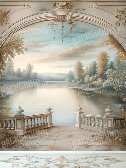 Winter Balcony Scenic 6’X8’ Fleece (72 X 96 Inch) Backdrop