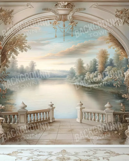 Winter Balcony Scenic 8’X10’ Fleece (96 X 120 Inch) Backdrop