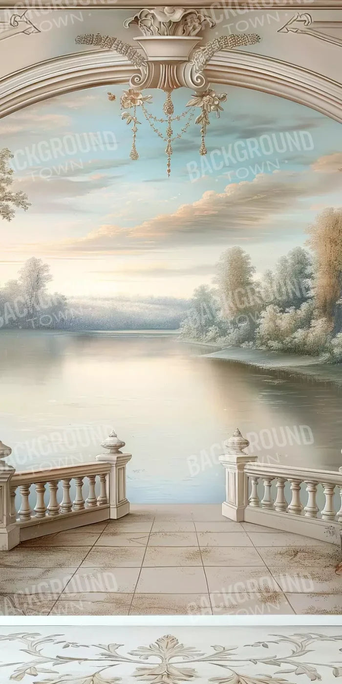 Winter Balcony Scenic 8’X16’ Ultracloth (96 X 192 Inch) Backdrop
