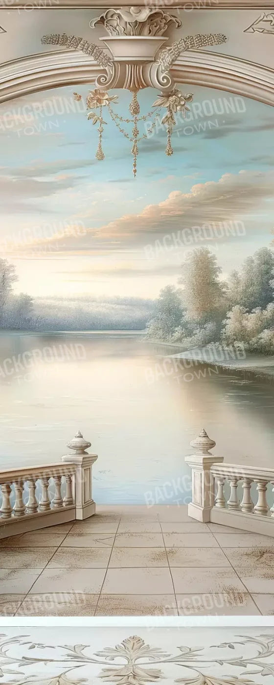 Winter Balcony Scenic 8’X20’ Ultracloth (96 X 240 Inch) Backdrop