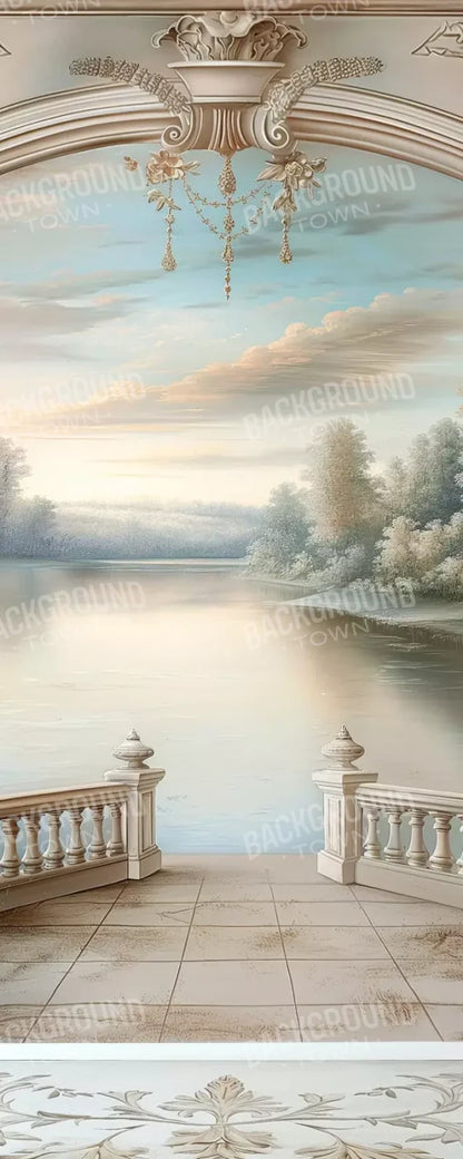 Winter Balcony Scenic 8’X20’ Ultracloth (96 X 240 Inch) Backdrop