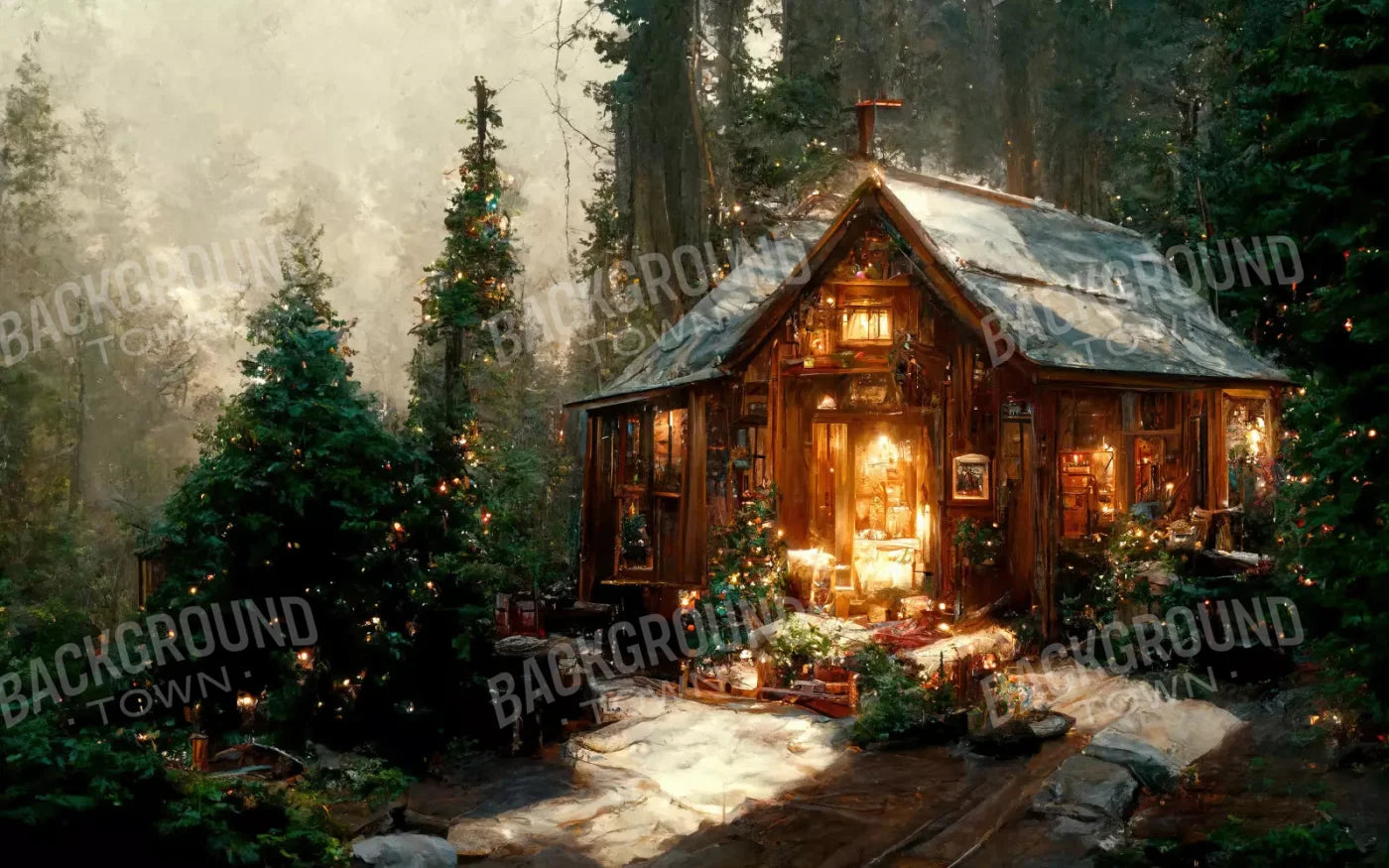 Winter Cabin 14X9 Ultracloth ( 168 X 108 Inch ) Backdrop