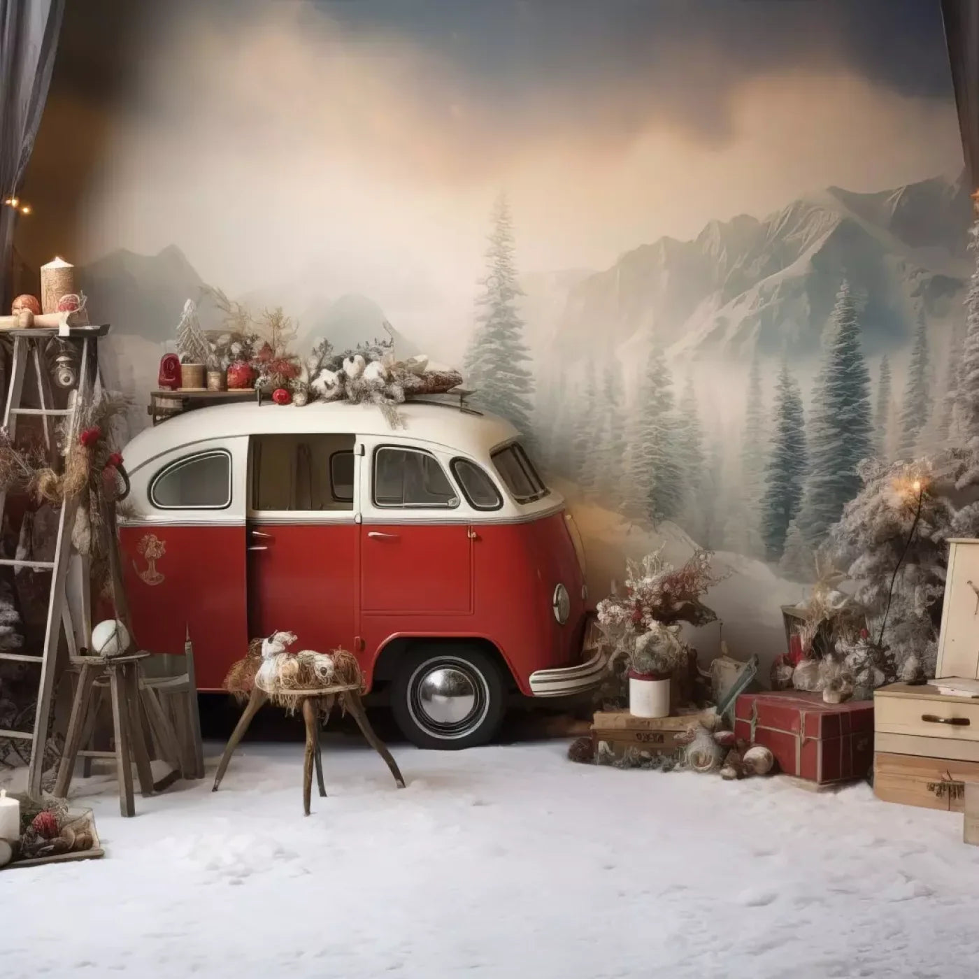 Winter Camping Ii 10’X10’ Ultracloth (120 X Inch) Backdrop