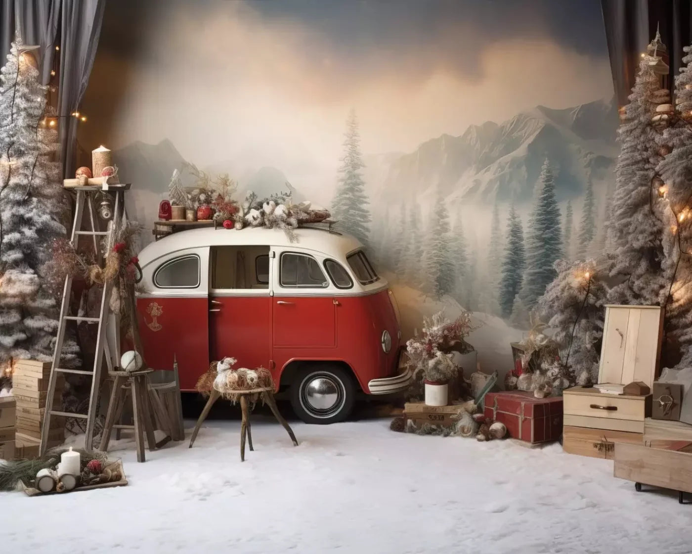 Winter Camping Ii 10’X8’ Fleece (120 X 96 Inch) Backdrop