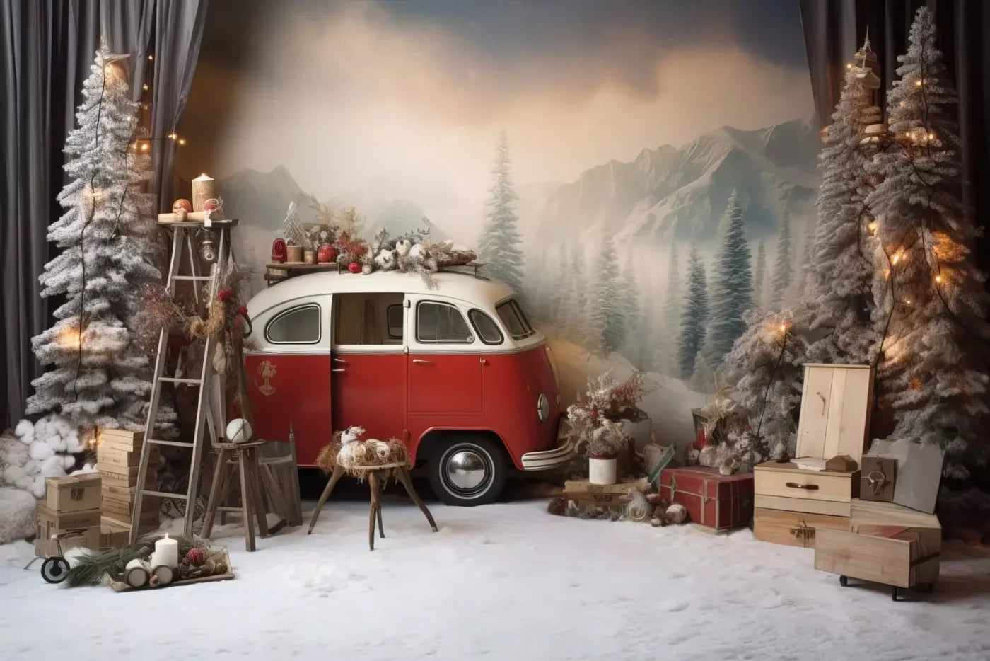 Winter Camping Ii 12’X8’ Ultracloth (144 X 96 Inch) Backdrop