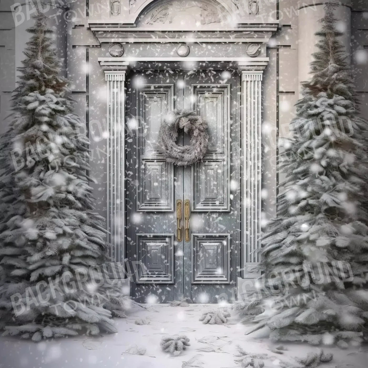 Winter Door 10’X10’ Ultracloth (120 X Inch) Backdrop