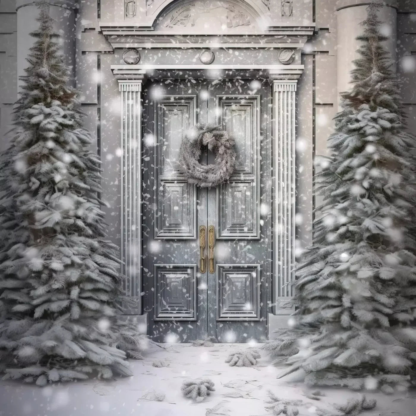 Winter Door 10’X10’ Ultracloth (120 X Inch) Backdrop