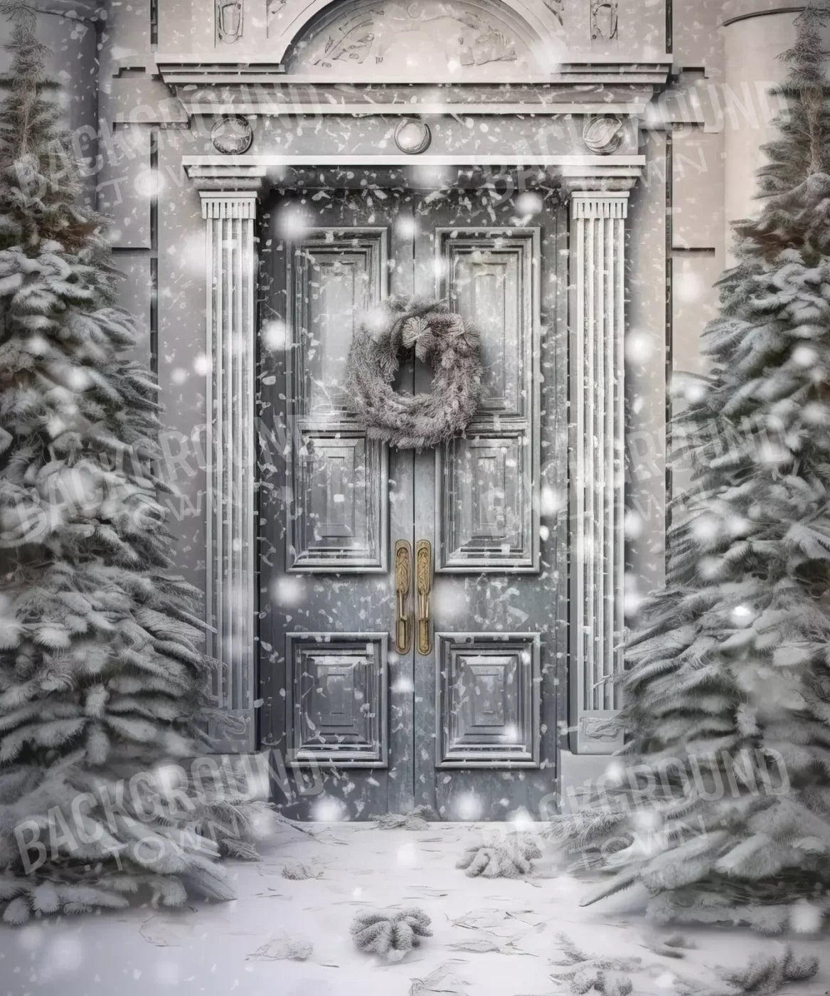 Winter Door 10’X12’ Ultracloth (120 X 144 Inch) Backdrop