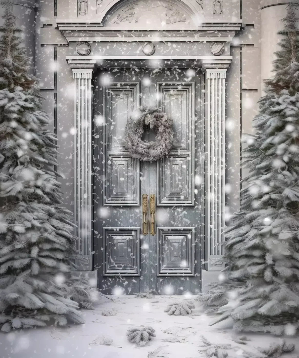 Winter Door 10’X12’ Ultracloth (120 X 144 Inch) Backdrop