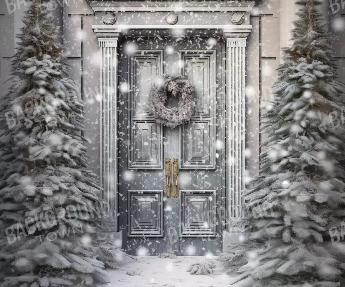 Winter Door 12’X10’ Ultracloth (144 X 120 Inch) Backdrop