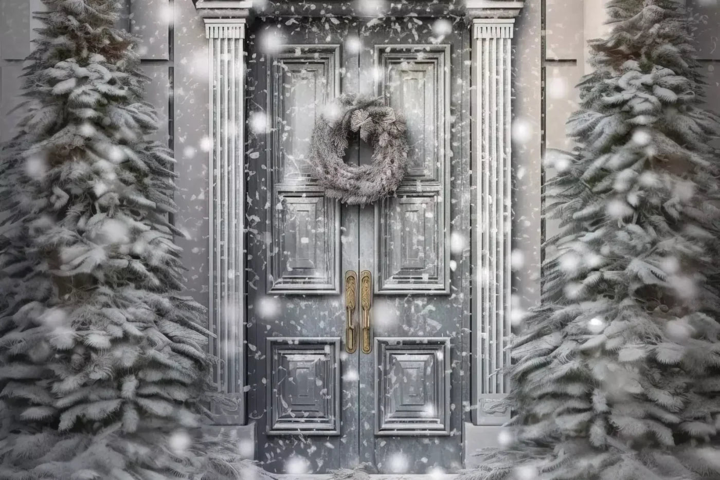 Winter Door 12’X8’ Ultracloth (144 X 96 Inch) Backdrop
