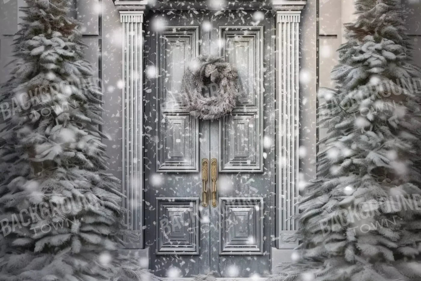 Winter Door 12’X8’ Ultracloth (144 X 96 Inch) Backdrop