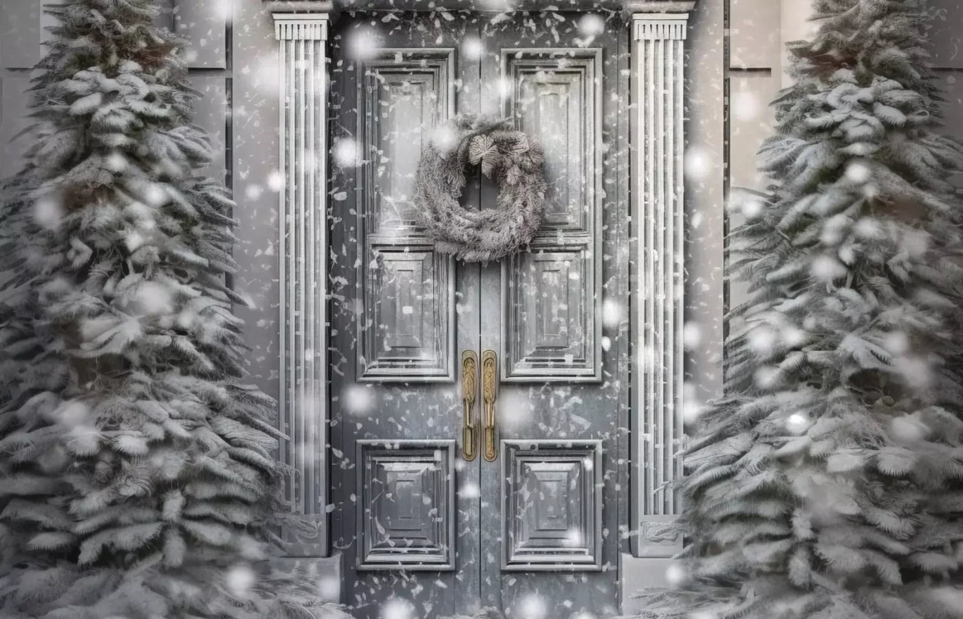 Winter Door 14’X9’ Ultracloth (168 X 108 Inch) Backdrop