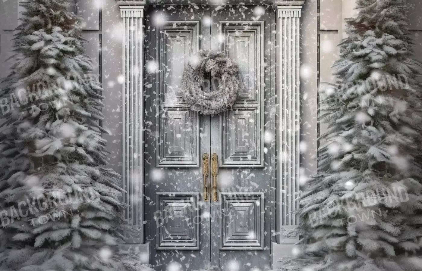 Winter Door 14’X9’ Ultracloth (168 X 108 Inch) Backdrop