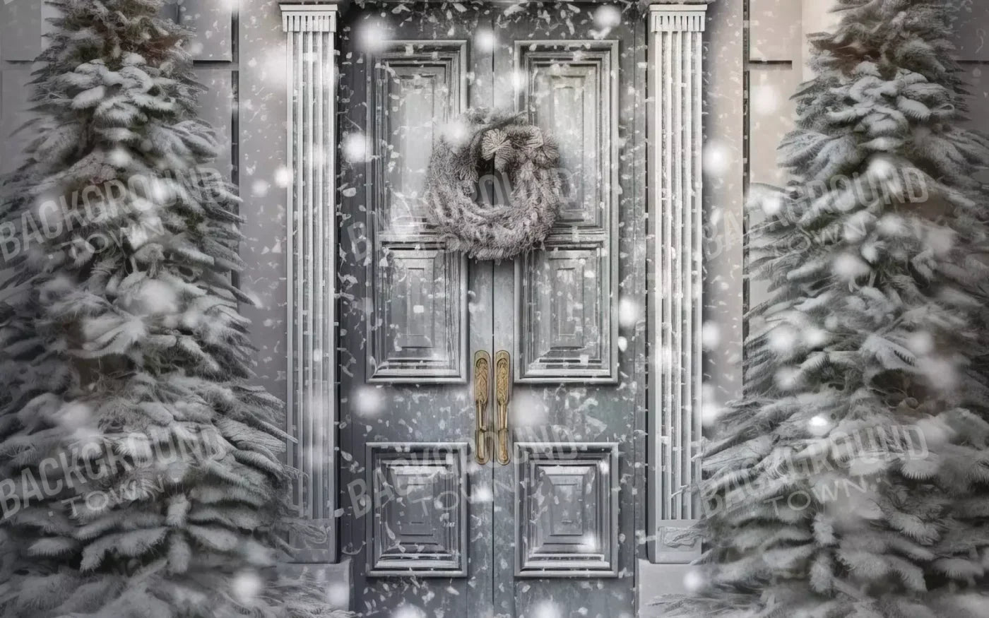 Winter Door 16’X10’ Ultracloth (192 X 120 Inch) Backdrop