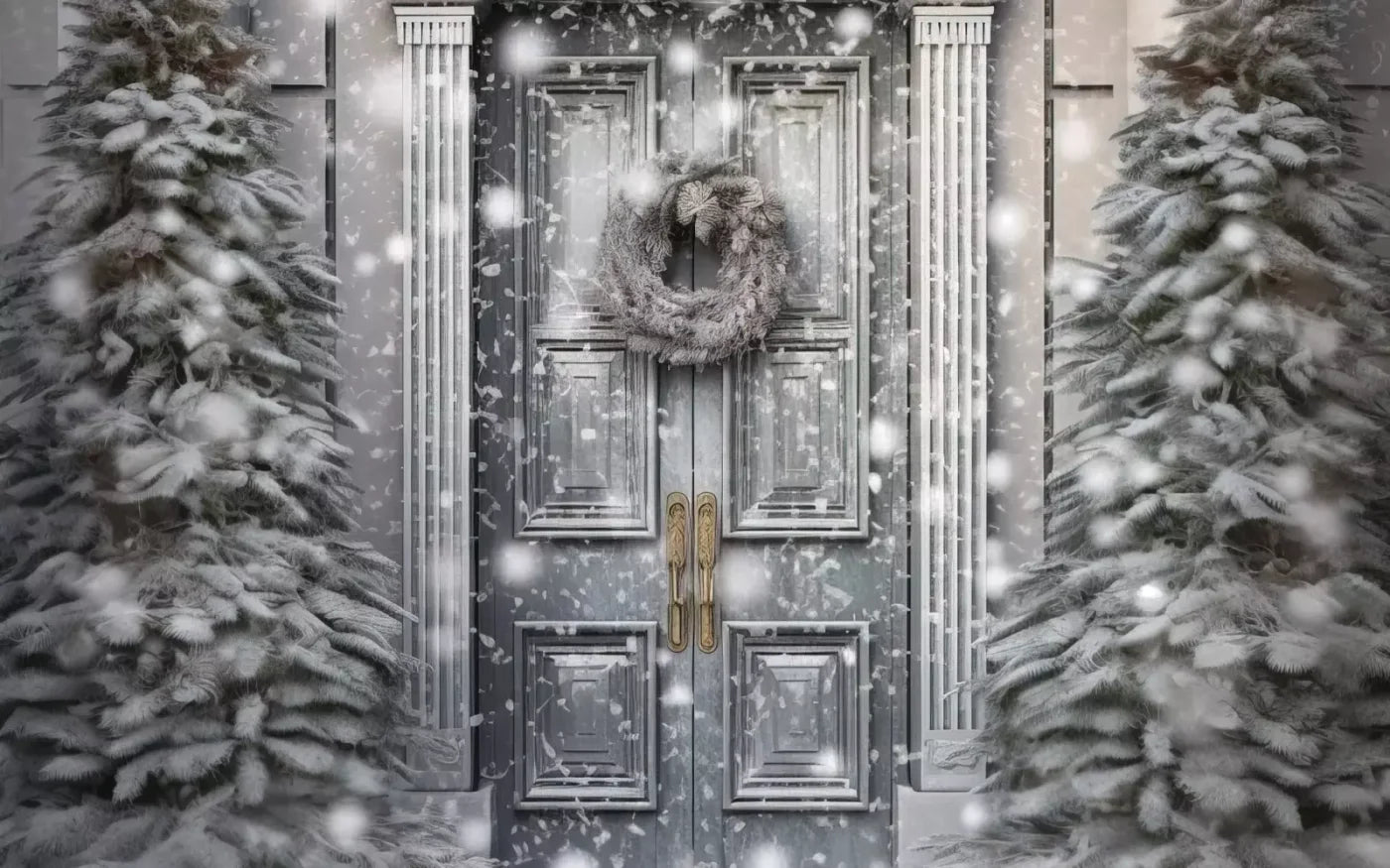 Winter Door 8’X5’ Ultracloth (96 X 60 Inch) Backdrop