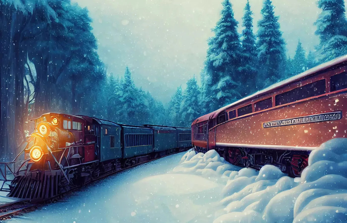 Winter Express 2 12X8 Ultracloth ( 144 X 96 Inch ) Backdrop