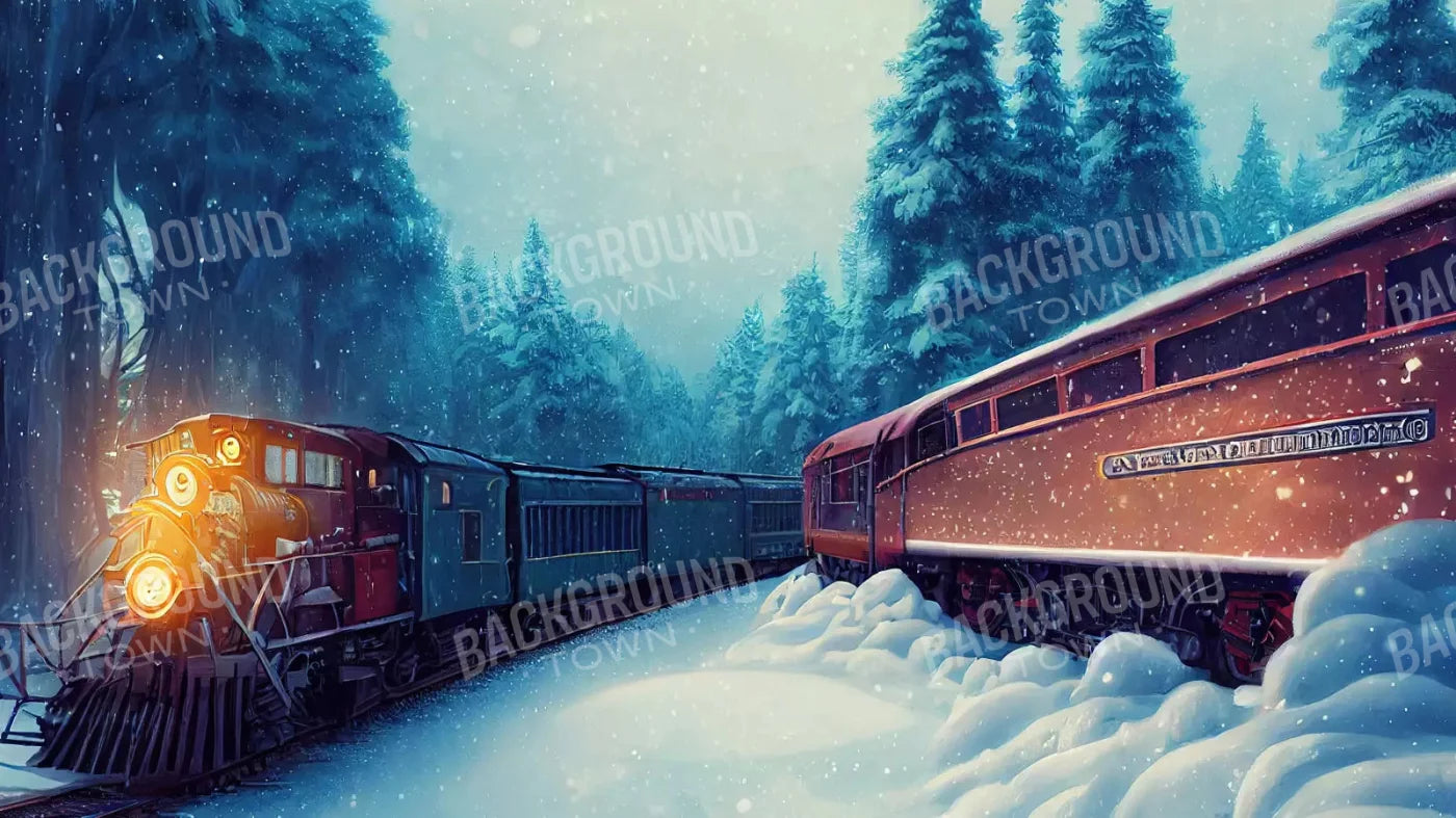 Winter Express 2 14X8 Ultracloth ( 168 X 96 Inch ) Backdrop