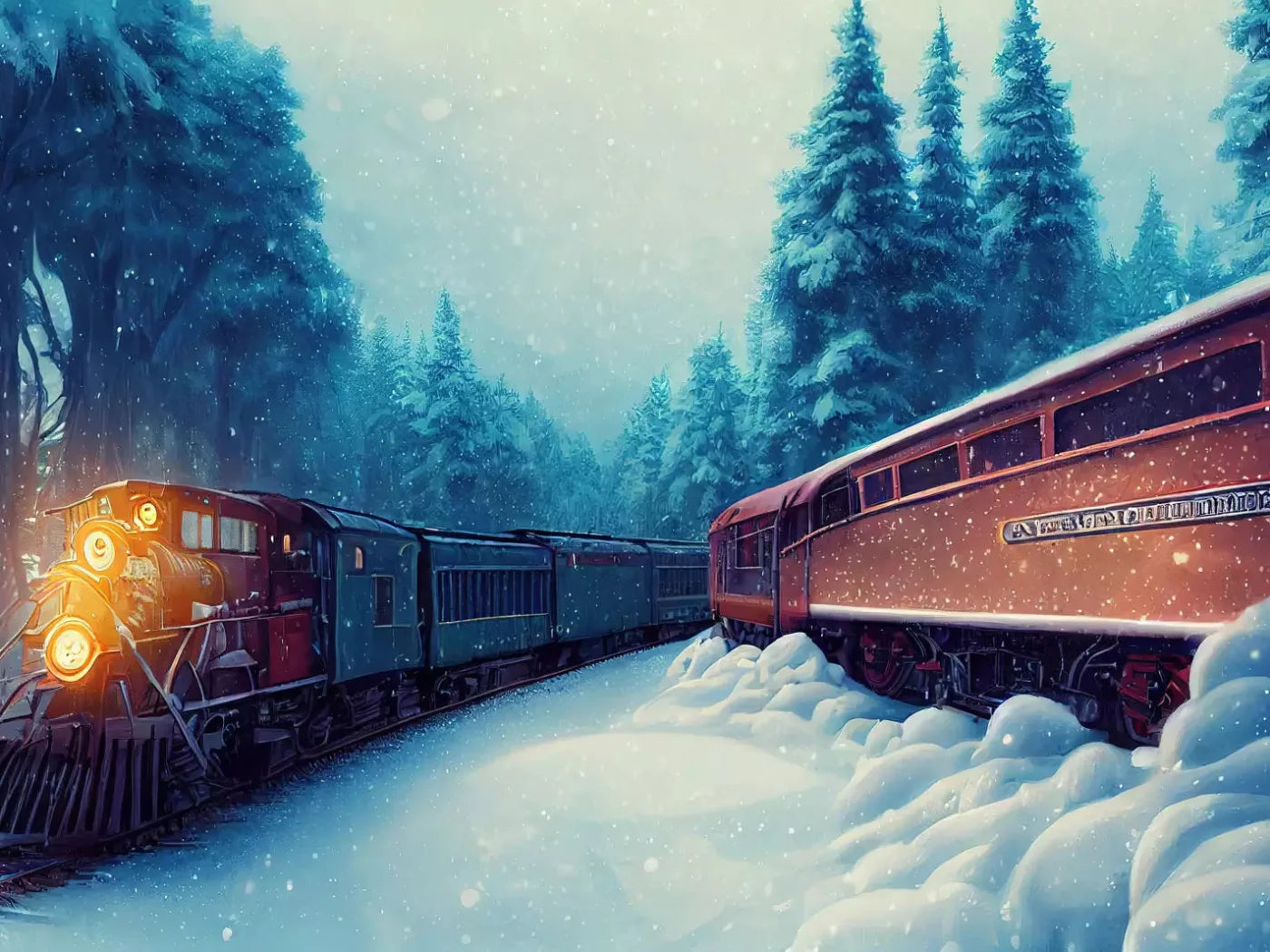 Winter Express 2 7X5 Ultracloth ( 84 X 60 Inch ) Backdrop