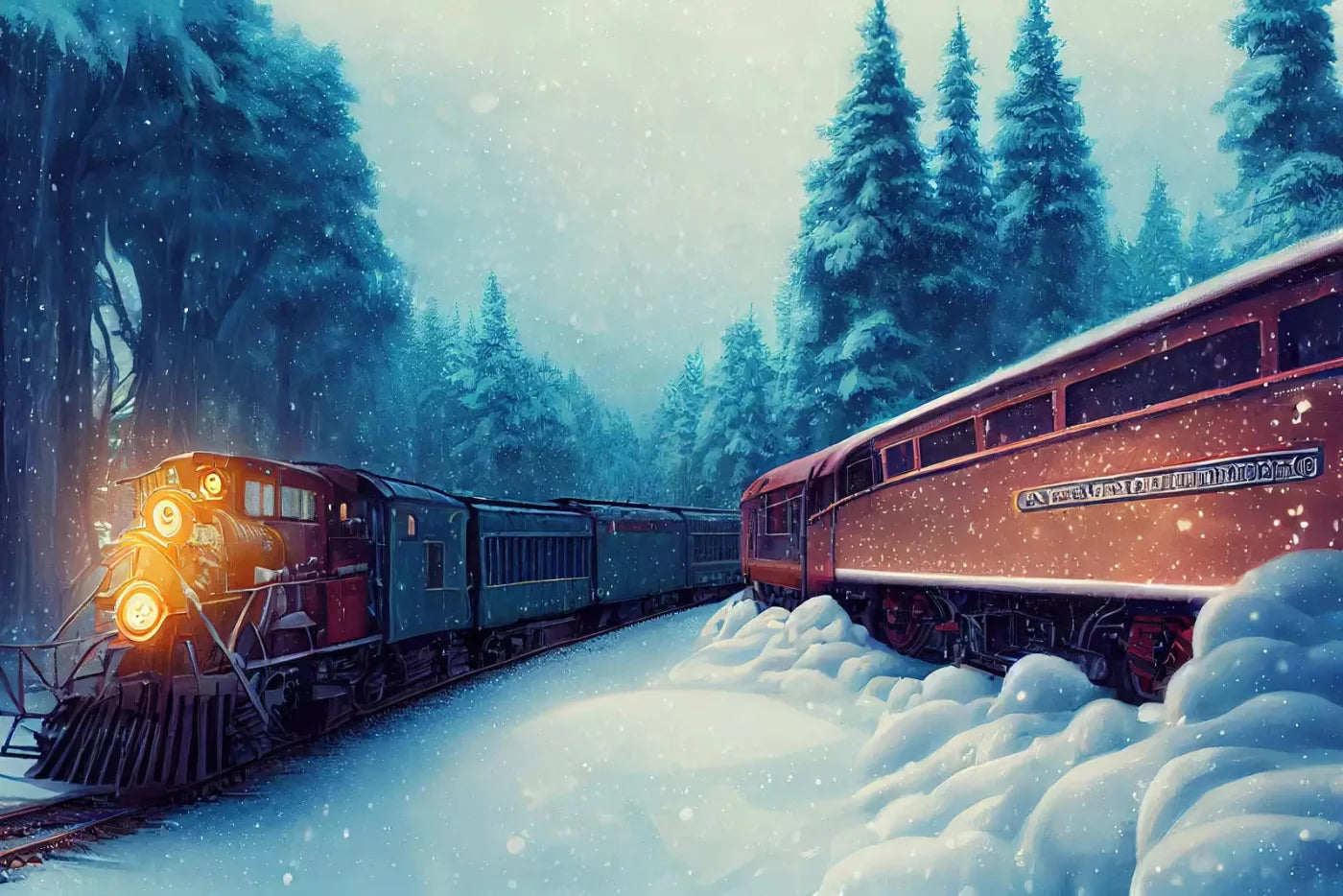 Winter Express 2 8X5 Ultracloth ( 96 X 60 Inch ) Backdrop