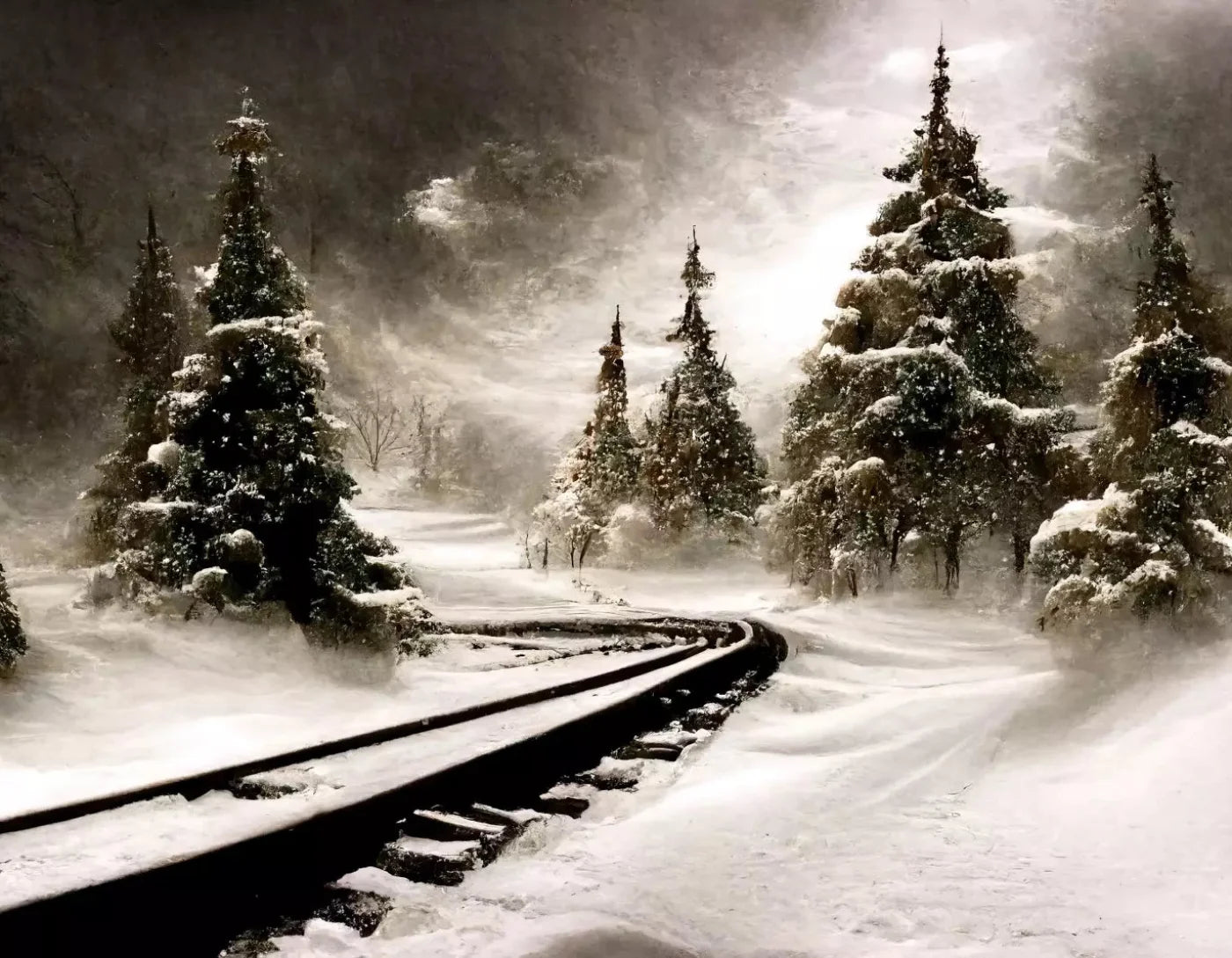 Winter Express 8X6 Fleece ( 96 X 72 Inch ) Backdrop