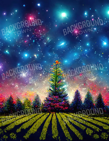 Winter Fireworks 6X8 Fleece ( 72 X 96 Inch ) Backdrop