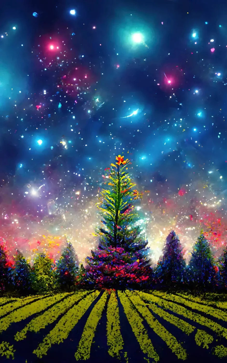 Winter Fireworks 9X14 Ultracloth ( 108 X 168 Inch ) Backdrop