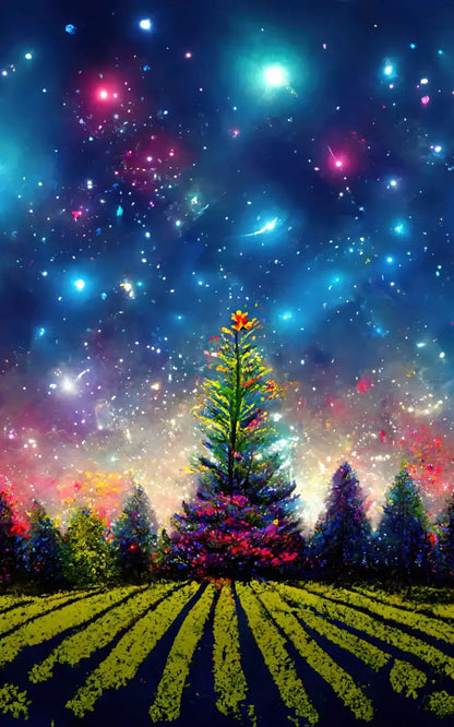 Winter Fireworks 9X14 Ultracloth ( 108 X 168 Inch ) Backdrop