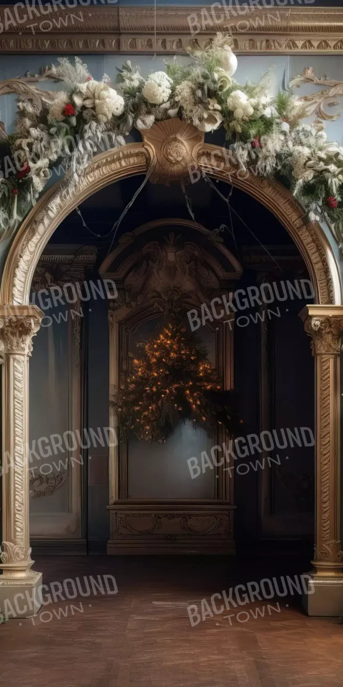Winter Holiday Arch 10’X20’ Ultracloth (120 X 240 Inch) Backdrop