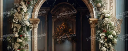 Winter Holiday Arch 20’X8’ Ultracloth (240 X 96 Inch) Backdrop