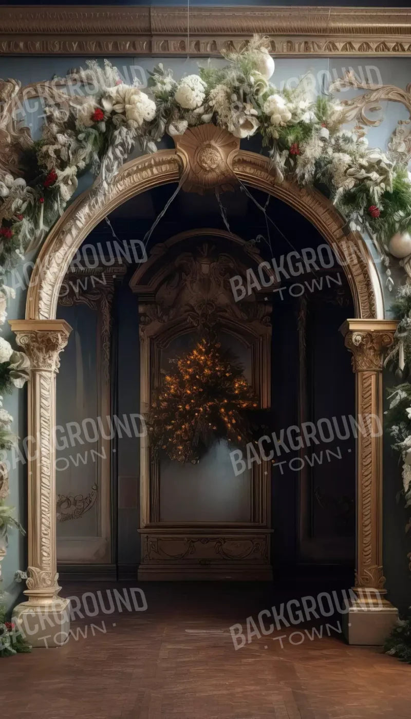Winter Holiday Arch 8’X14’ Ultracloth (96 X 168 Inch) Backdrop