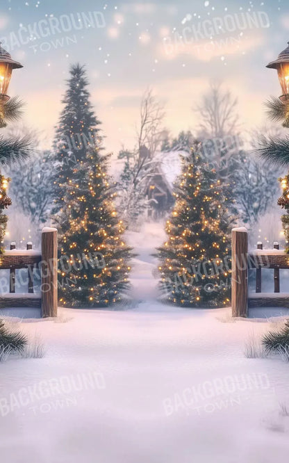 Winter Scene 10’X16’ Ultracloth (120 X 192 Inch) Backdrop