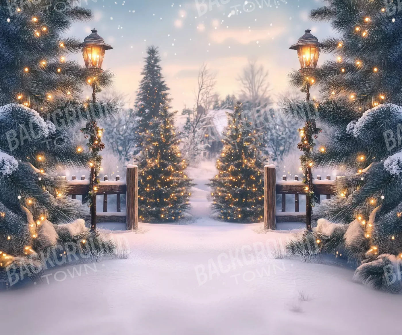 Winter Scene 12’X10’ Ultracloth (144 X 120 Inch) Backdrop