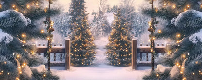 Winter Scene 20’X8’ Ultracloth (240 X 96 Inch) Backdrop