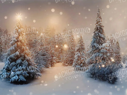 Winter Snowfall 10X8 Fleece ( 120 X 96 Inch ) Backdrop
