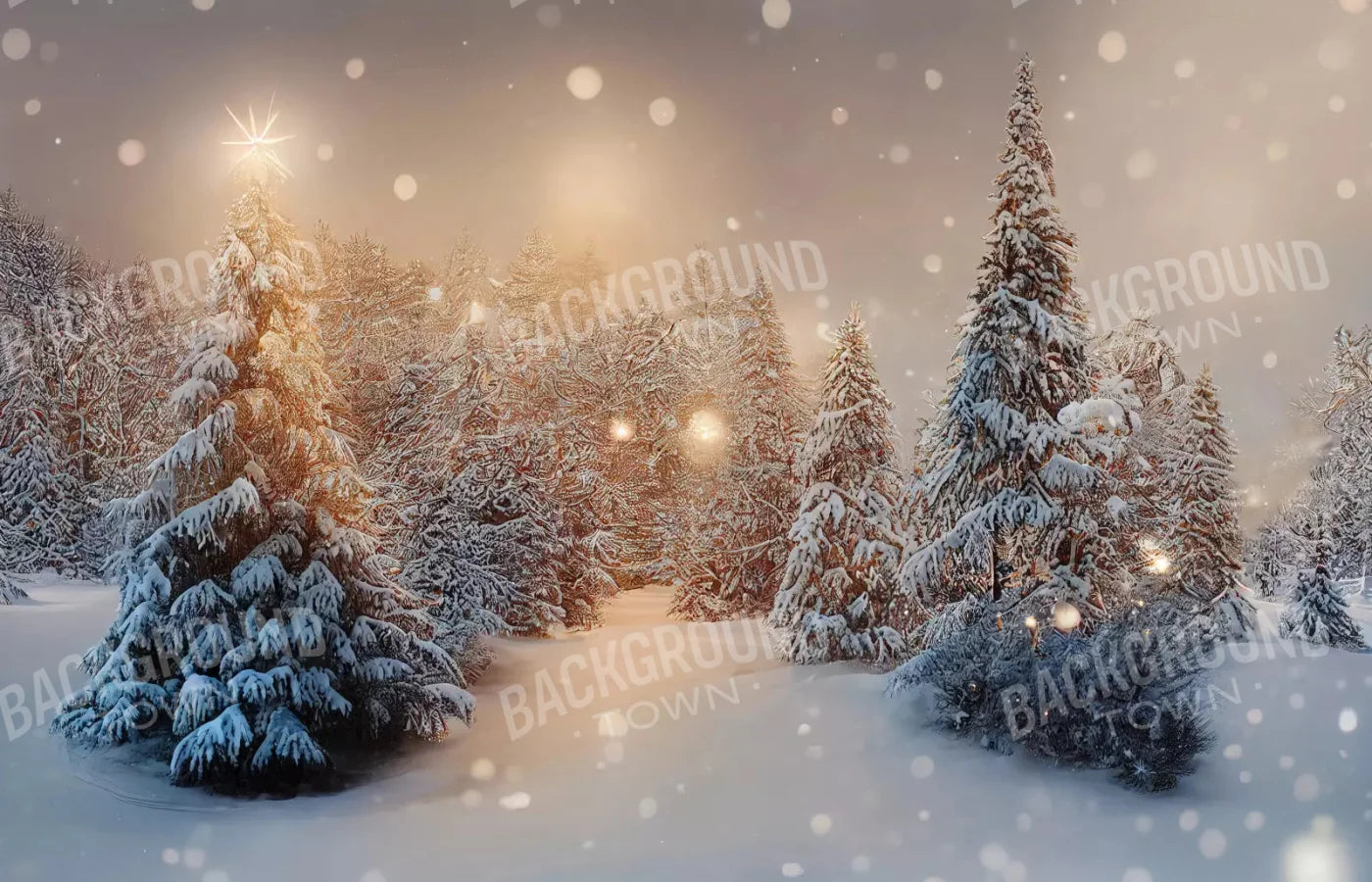 Winter Snowfall 12X8 Ultracloth ( 144 X 96 Inch ) Backdrop