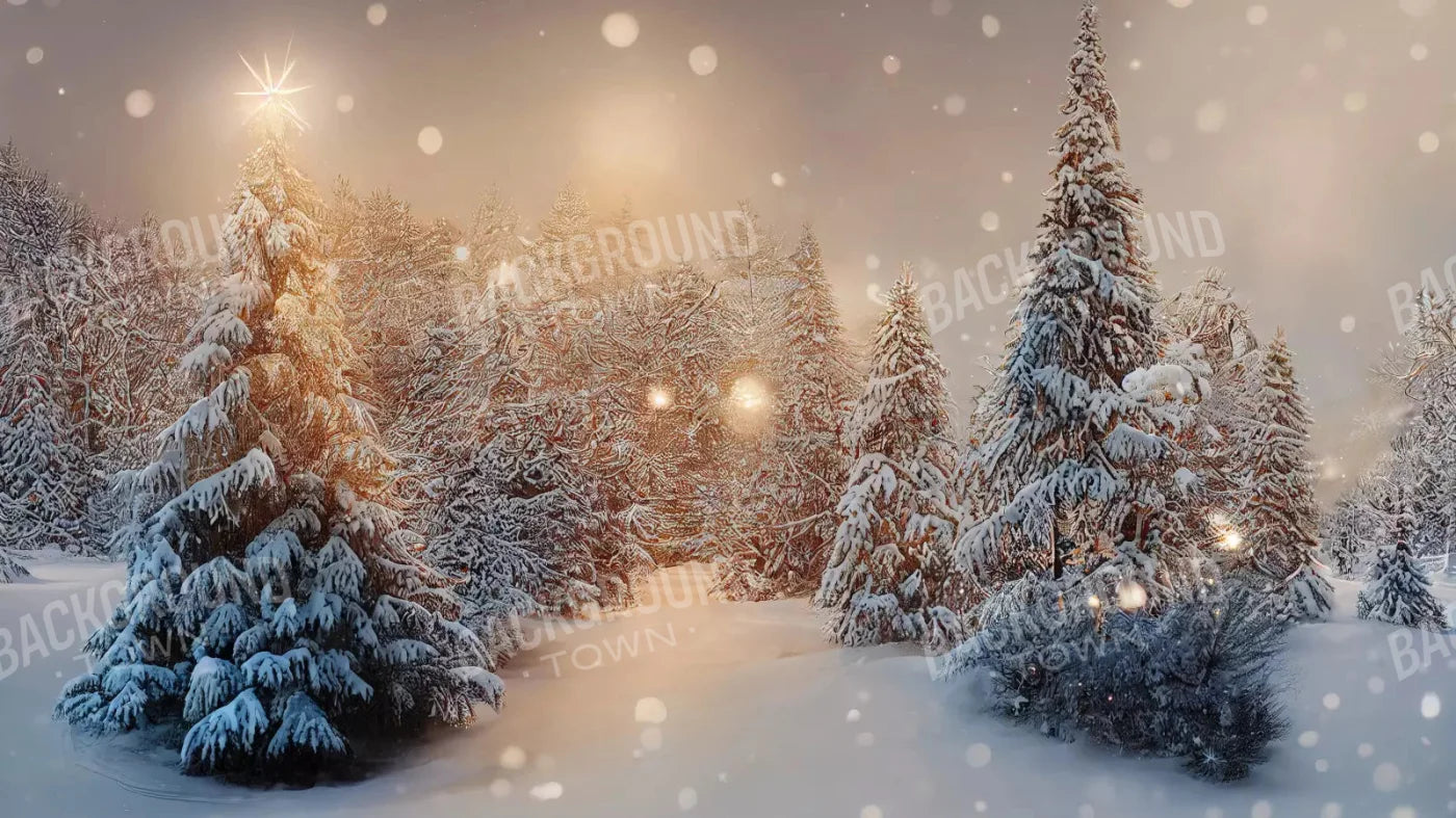 Winter Snowfall 14X8 Ultracloth ( 168 X 96 Inch ) Backdrop