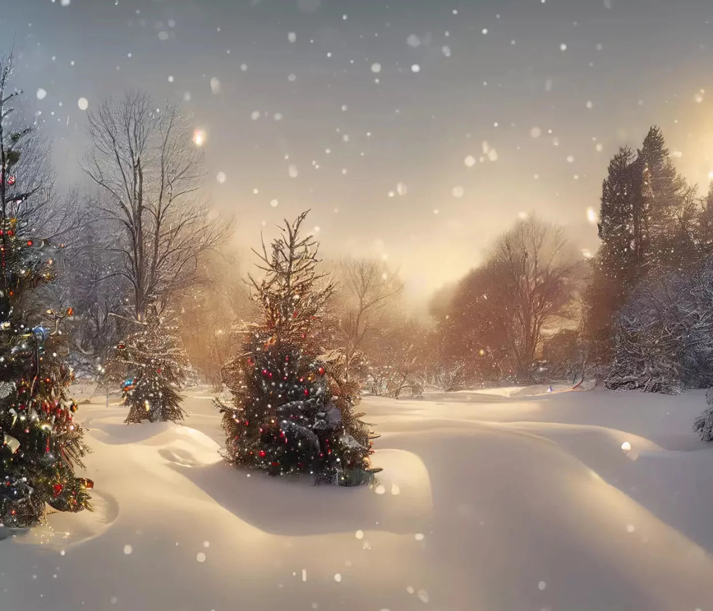 Winter Snowfall 2 12X10 Ultracloth ( 144 X 120 Inch ) Backdrop