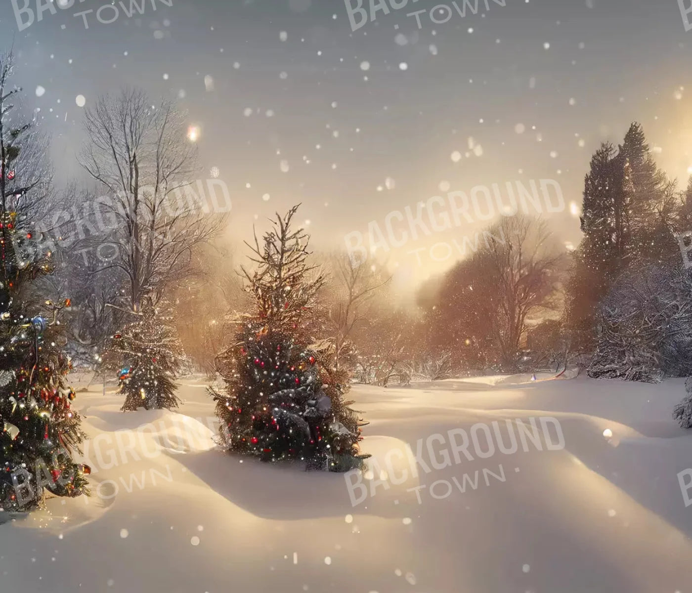 Winter Snowfall 2 12X10 Ultracloth ( 144 X 120 Inch ) Backdrop