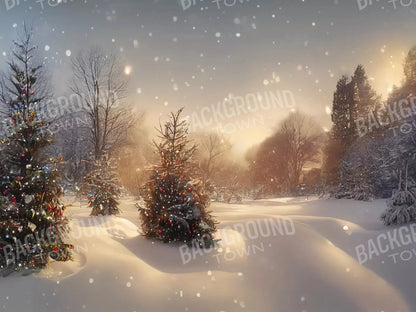 Winter Snowfall 2 68X5 Fleece ( 80 X 60 Inch ) Backdrop